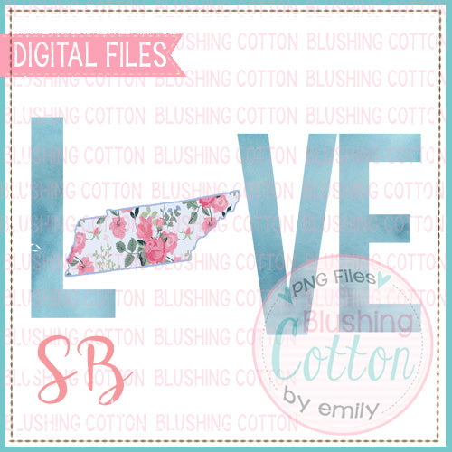 LOVE TENNESSEE WATERCOLOR DESIGN BCSB