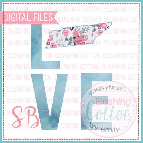 LOVE TENNESSEE 2 WATERCOLOR DESIGN BCSB