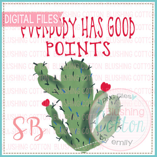 EVERYBODY HAS GOOD POINTS WATERCOLOR DESIGN BCSB