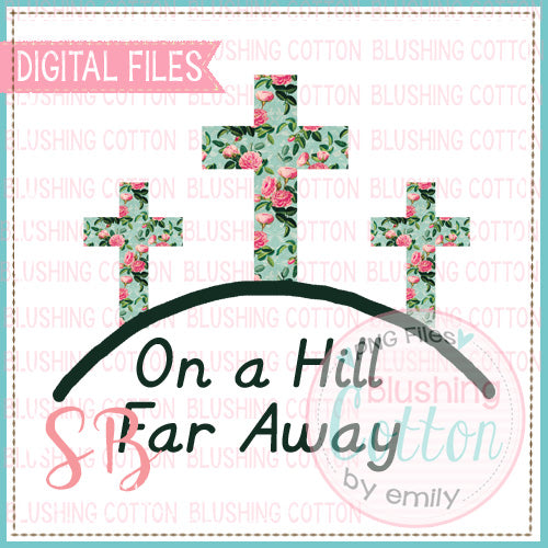 ON A HILL FOR AWAY BLUE DOT WATERCOLOR DESIGN BCSB