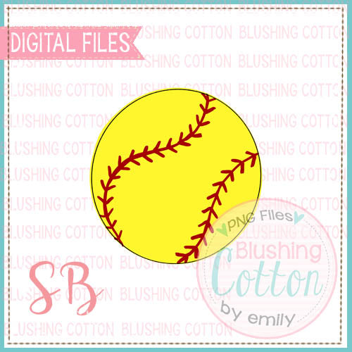 SOFTBALL WATERCOLOR DESIGN BCSB
