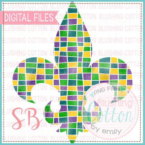 FLEUR DE LIS MARDI GRAS 5 DESIGN BCSB