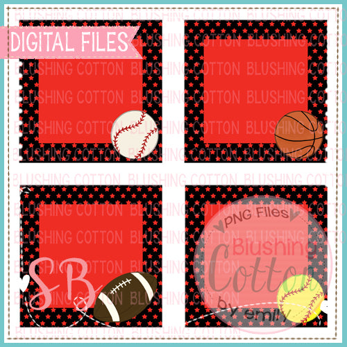 RED AND BLACK STAR SPORTS FRAME BUNDLE BCSB