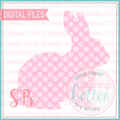 BUNNY PINK POLKA DOT WATERCOLOR DESIGN BCSB