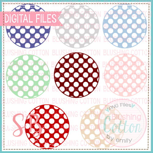 POLKA DOT CIRCLE BACKGROUND BUNDLE  BCSB