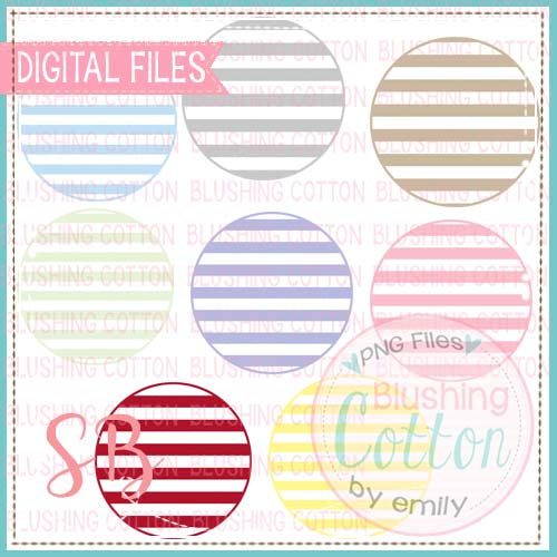 WATERCOLOR STRIPE CIRCLE BACKGROUND  BUNDLE BCSB