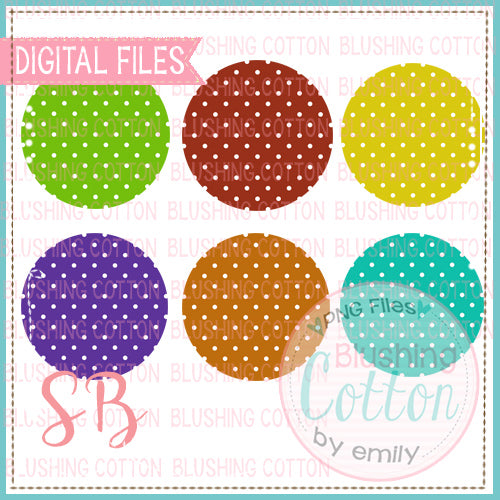 AUTUMN POLKA DOT CIRCLE BACKGROUND BUNDLE BCSB