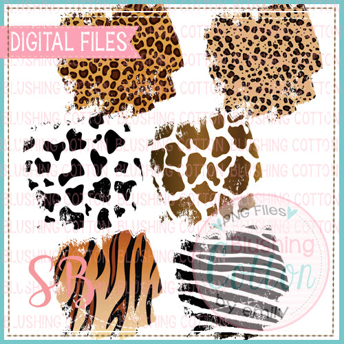 ANIMAL PRINT DISTRESSED BACKGROUND BUNDLE BCSB