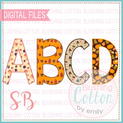 FALL LEAVES PUMPKIN ALPHA BUNDLE BCSB