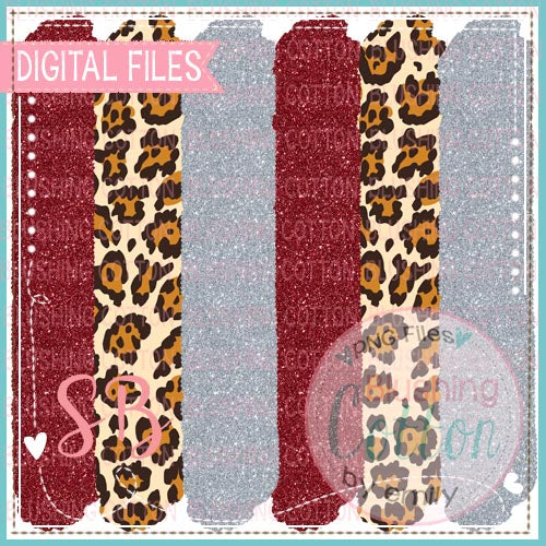 MAROON GRAY GLITTER LEOPARD PRINT BRUSH STROKE BACKGROUND  BCSB