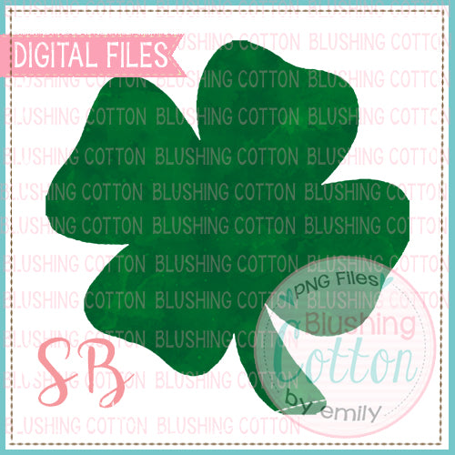 4 LEAF CLOVER DARK WATERCOLOR BCSB