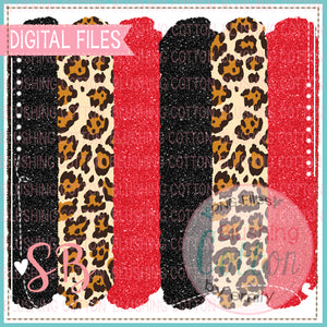 BLACK RED GLITTER LEOPARD PRINT BRUSHSTROKE BACKGROUND BCSB