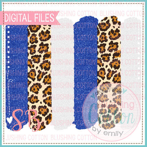 BLUE WHITE GLITTER LEOPARD PRINT BRUSHSTROKE BACKGROUND BCSB