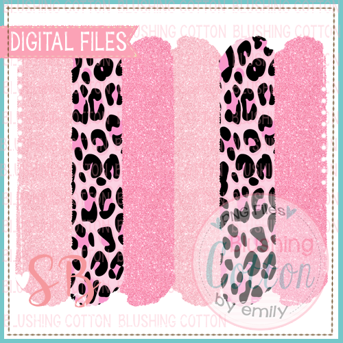 PINK GLITTER CHEETAH BRUSH STROKE BACKGROUND   BCSB