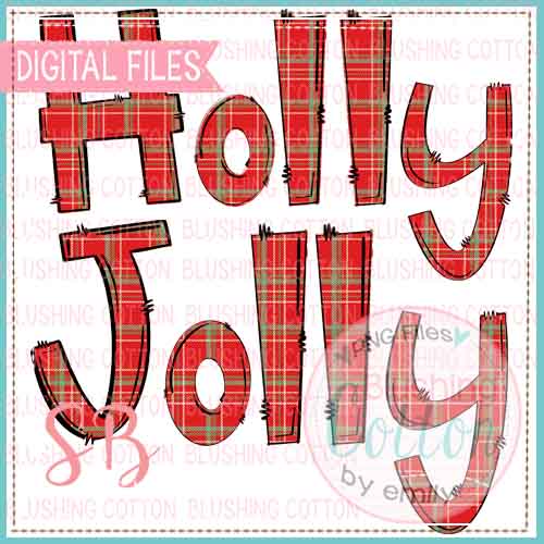 HOLLY JOLLY RED PLAID  BCSB