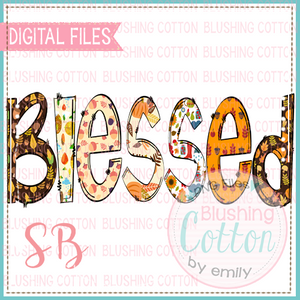 BLESSED FALL WORD ART BCSB
