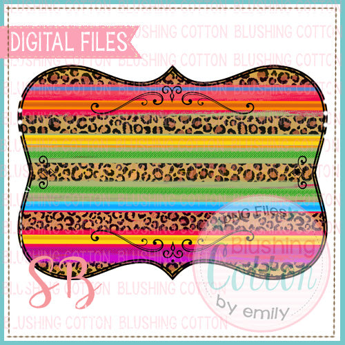 SERAPE LEOPARD FRAME  BCSB