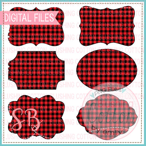 RED BUFFALO PLAID FRAME SET  BCSB