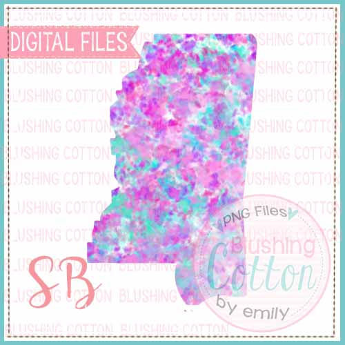 MISSISSIPPI SPECKLED WATERCOLOR DESIGN BCSB