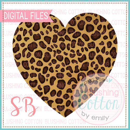 HEART LEOPARD PRINT  BCSB