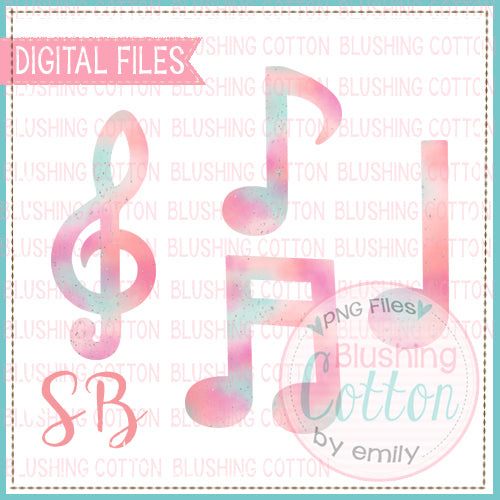 WATERCOLOR MUSIC SYMBOLS SET  BCSB