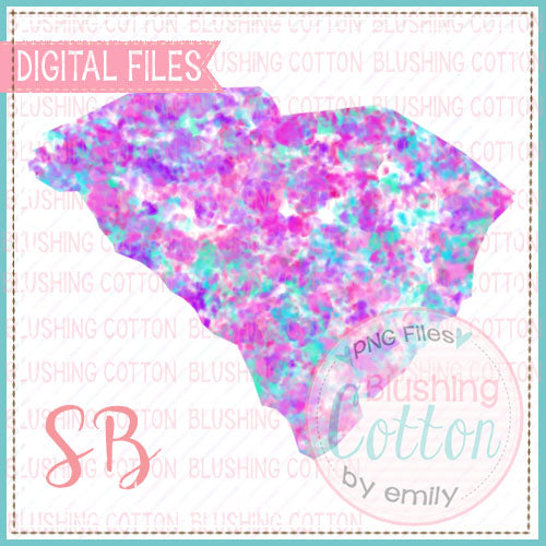 SOUTH CAROLINA SPECKLED WATERCOLOR DESIGN BCSB