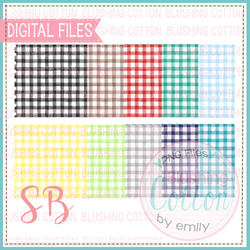 CHECKED SQUARE WATERCOLOR BACKGROUND SET 1 BCSB
