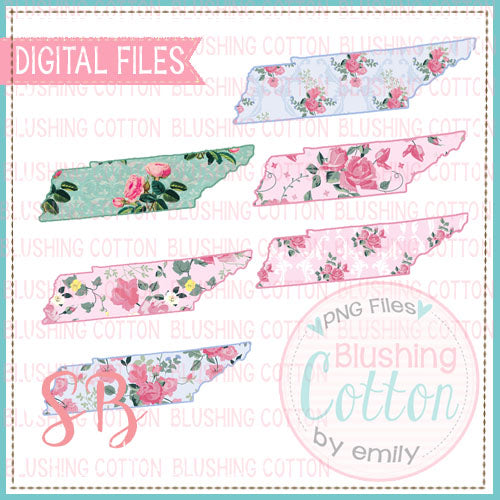 SHABBY CHIC TENNESSEE SET WATERCOLOR DESIGN BCSB