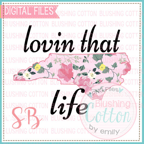 LOVIN THAT NORTH CAROLINA LIFE WATERCOLOR DESIGN BCSB
