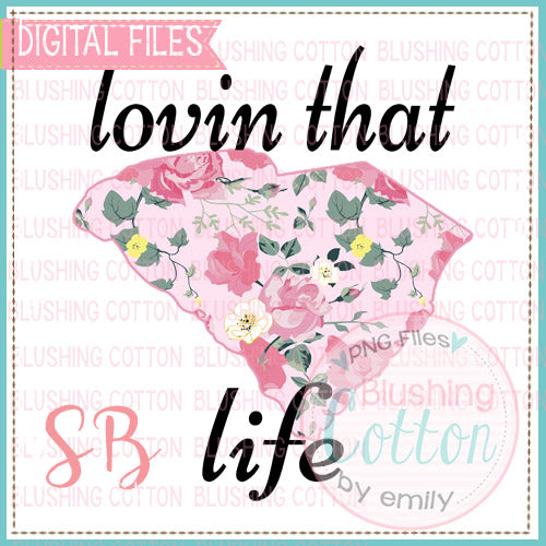 LOVIN THAT SOUTH CAROLINA LIFE WATERCOLOR DESIGN BCSB