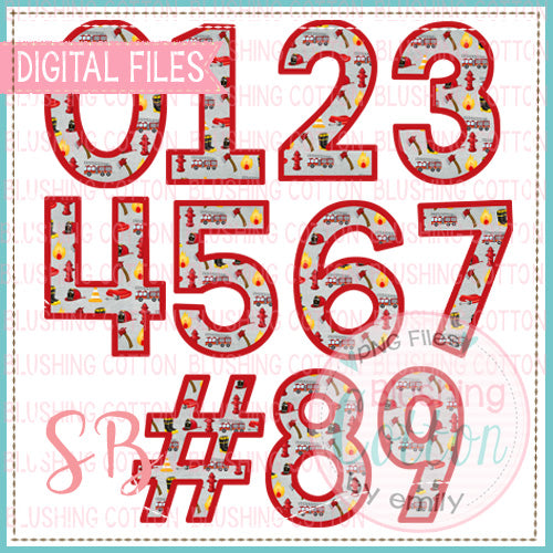 FIREMAN CHUNKY NUMBERS 0-9 PLUS HASHTAG BUNDLE BCSB