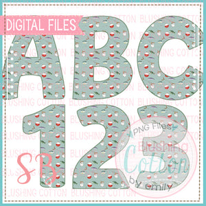 FISH COLLAGE ALPHA AND NUMBER BUNDLE  BCSB