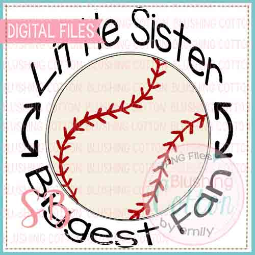 Little Sister Biggest Fan Watercolor PNG Design   BCSB