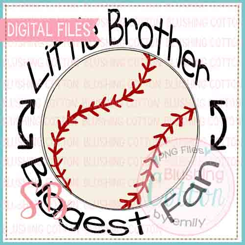 Little Brother Biggest Fan Watercolor PNG Design   BCSB