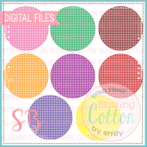 MINI GINGHAM CIRCLE BACKGROUND SET   BCSB
