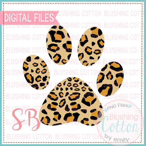 PAW LEOPARD PRINT 1 WATERCOLOR DESIGN BCSB