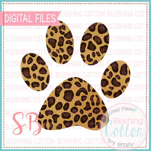 PAW LEOPARD PRINT 2 WATERCOLOR DESIGN BCSB