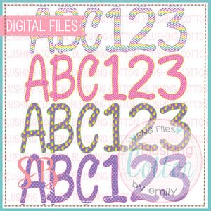 PINEAPPLE PURPLE ALPHA AND NUMBER BUNDLE BCSB