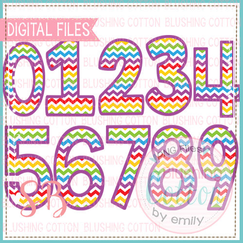 RAINBOW BRIGHT CHUNKY NUMBERS SET 0-9  BCSB
