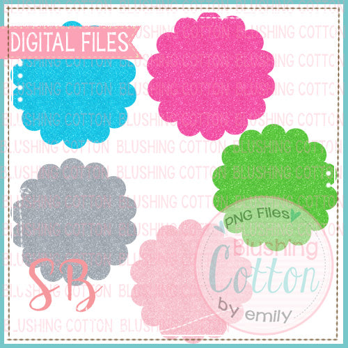 SCALLOP GLITTER BACKGROUND SET 2 BCSB