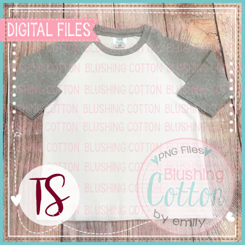 ARB GRAY RAGLAN SHIRT MOCK UP/LAYOUT FOR SHOWCASING DESIGNS YOU HAVE PURCHASED BCTS