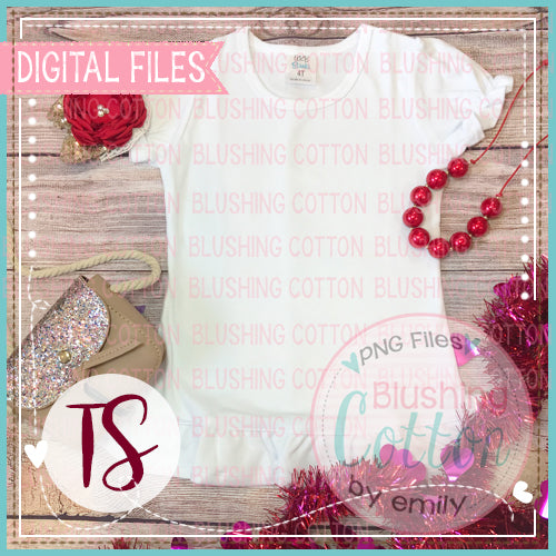 ARB GIRLS RUFFLE SHORT SLEEVE TOP WITH VALENTINE ACCENTS MOCK UP LAYOUT DESIGN BCTS