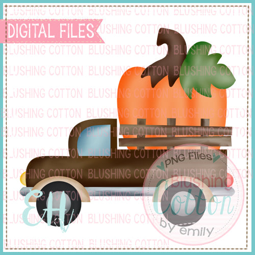 Brown Farm Truck With Pumpkin Design    BCEH