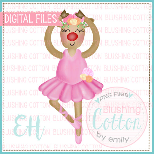 Dancer Rudolph With Flowers Design   BCEH