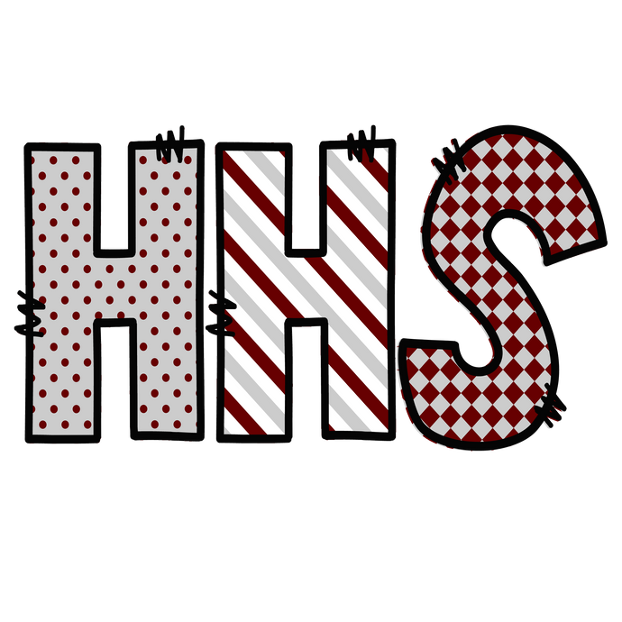 HHS MAROON AND GREY DOODLE DESIGN BCSB
