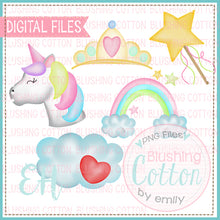 Load image into Gallery viewer, Loving Unicorn Watercolor PNG Set   BCEH