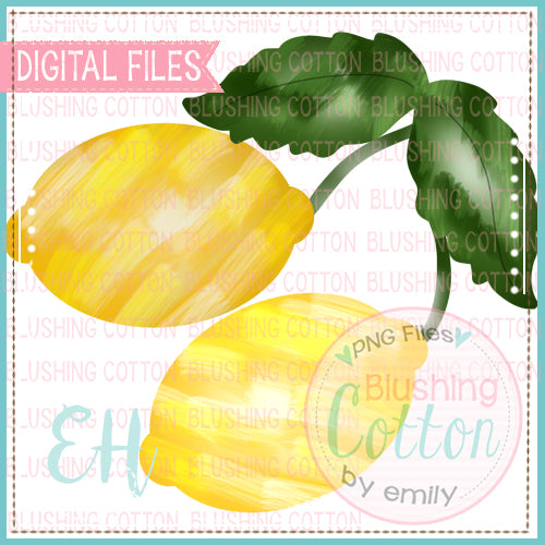 Splashy Lemons PNG Watercolor Design    BCEH