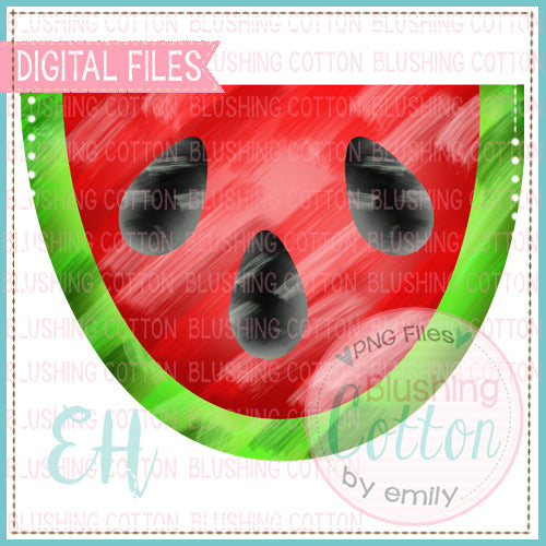 Splashy Watermelon PNG Watercolor Design    BCEH