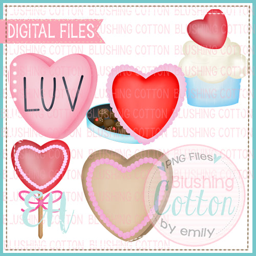 Valentine Sweets PNG Watercolor Design Bundle   BCEH