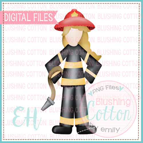 Fire Person With Blonde Hair Design  BCEH
